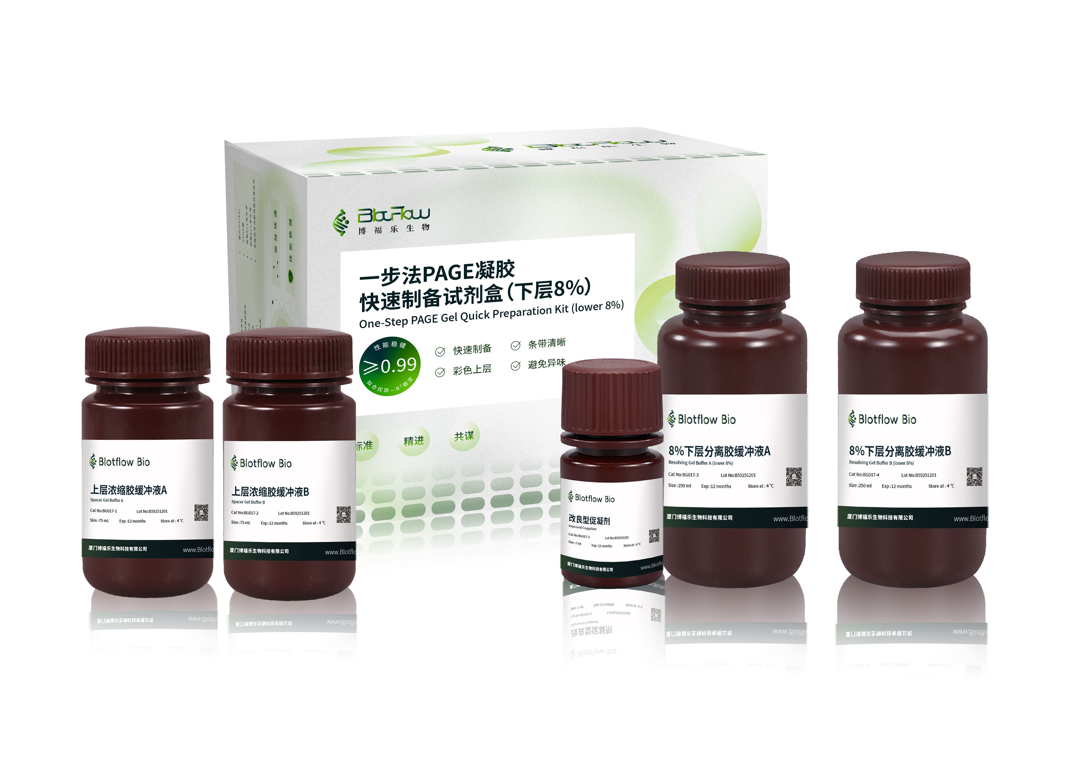 一步法PAGE凝胶快速制备试剂盒（下层8%）