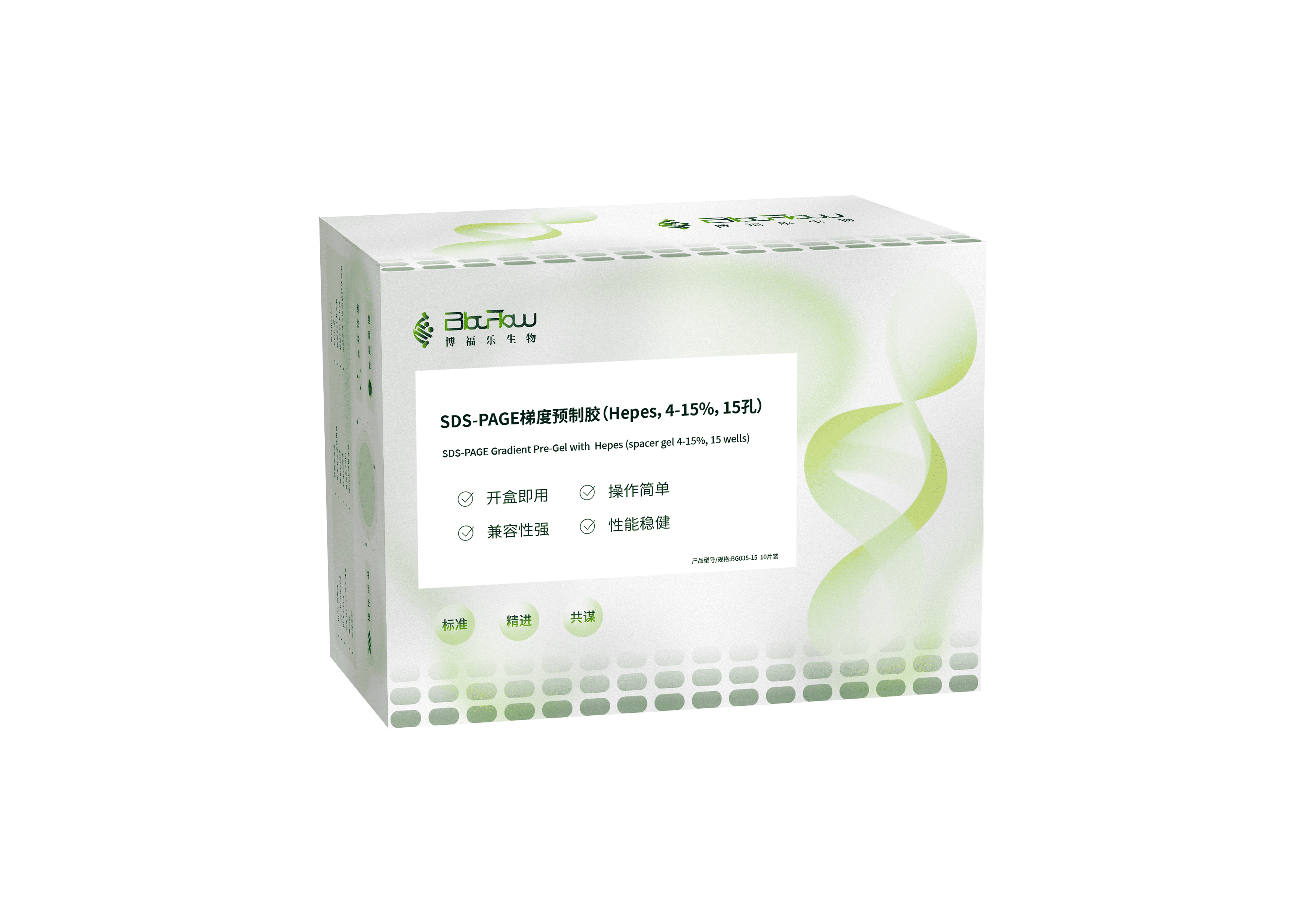SDS-PAGE梯度预制胶（Hepes，4-15%）